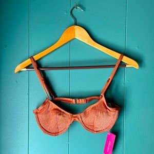 Xhiliration sparkly bikini top NWT sz XS